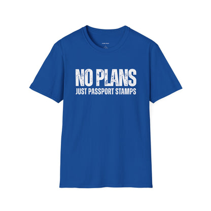 Travel-Inspired Unisex T-Shirt - 'No Plans Just Passport Stamps'