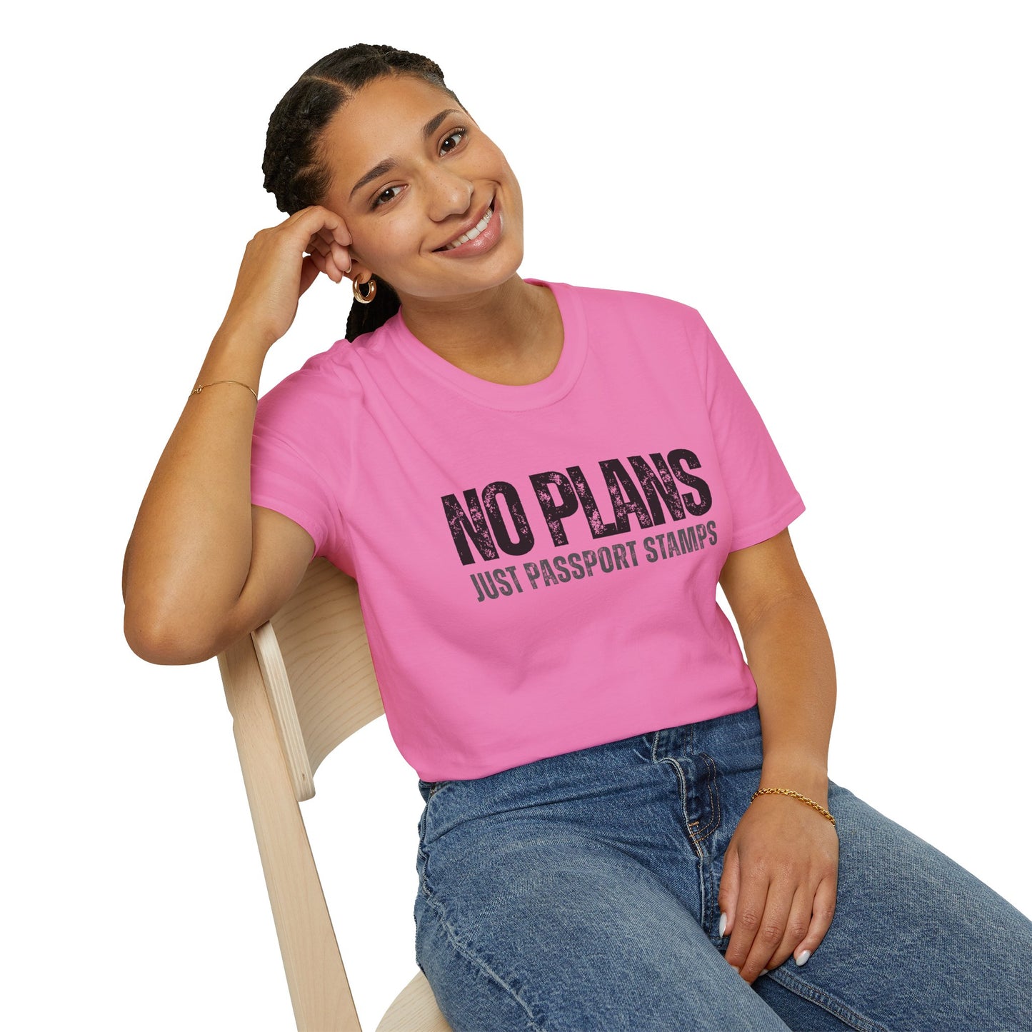 Travel-Inspired Unisex T-Shirt - 'No Plans Just Passport Stamps'