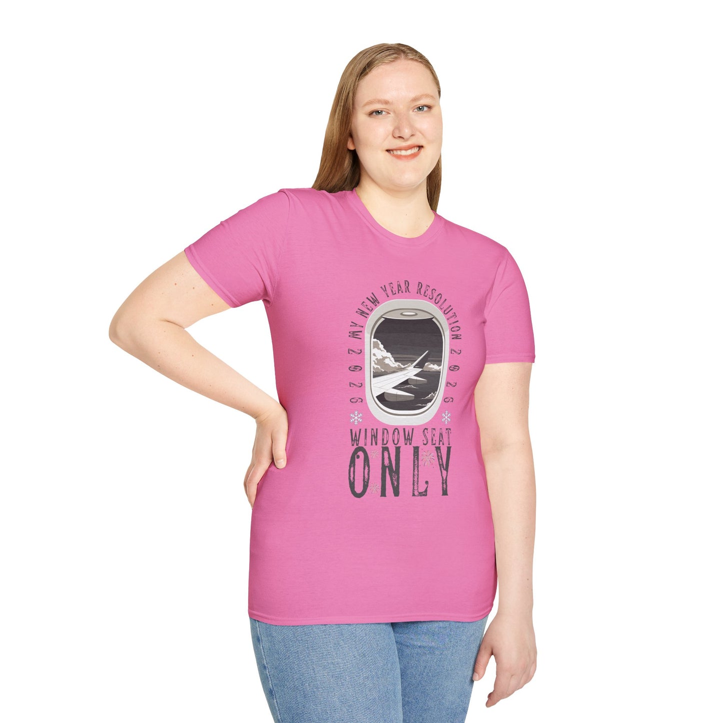 Unisex Softstyle T-Shirt-"Window Seat Only"