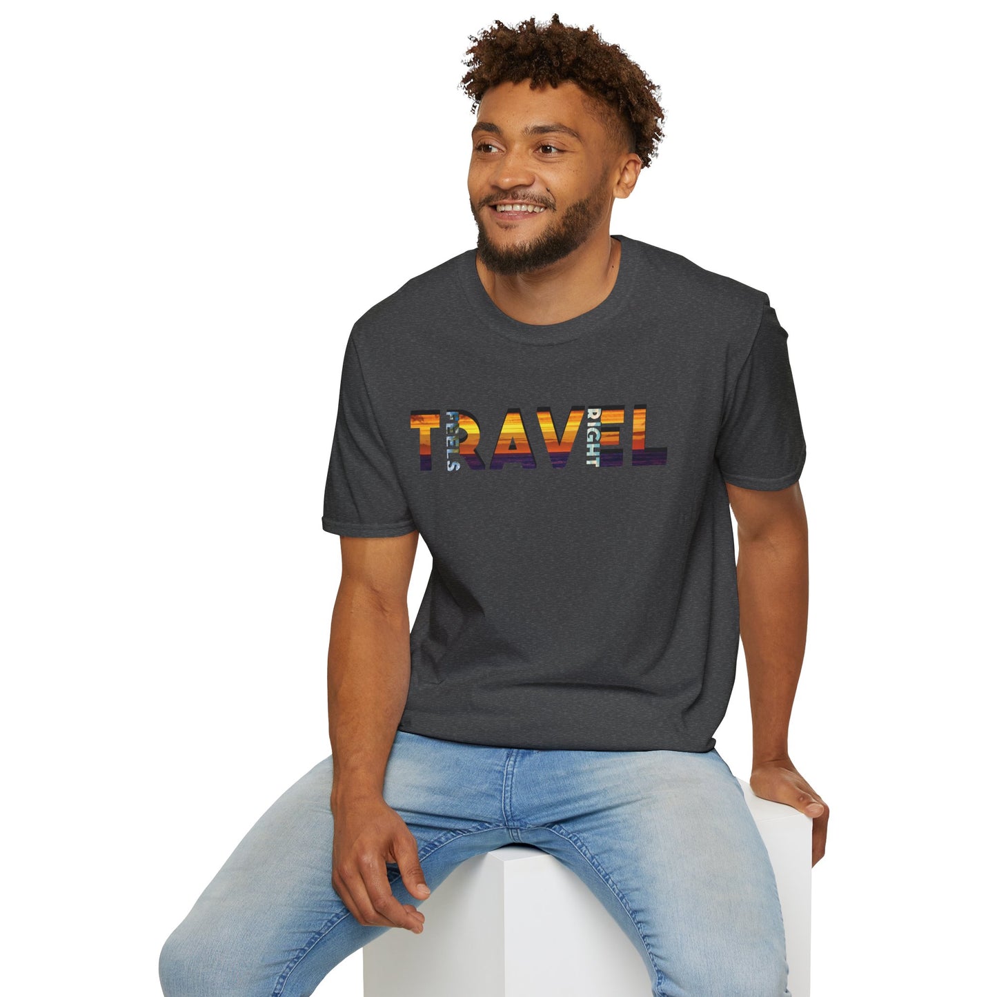 'Travel Feels Right' T-Shirt, Adventure T-Shirt, Perfect Gift for Travelers