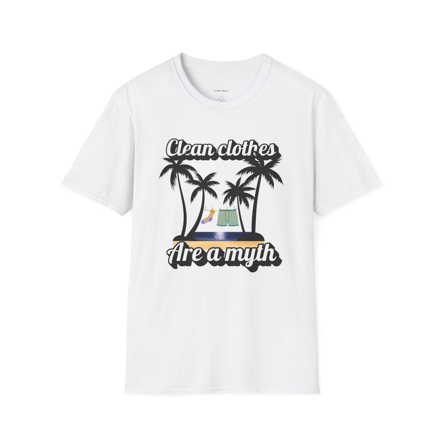 Wanderer’s Edition: “Clean Clothes Are A Myth” Tee for Youthful Travelers