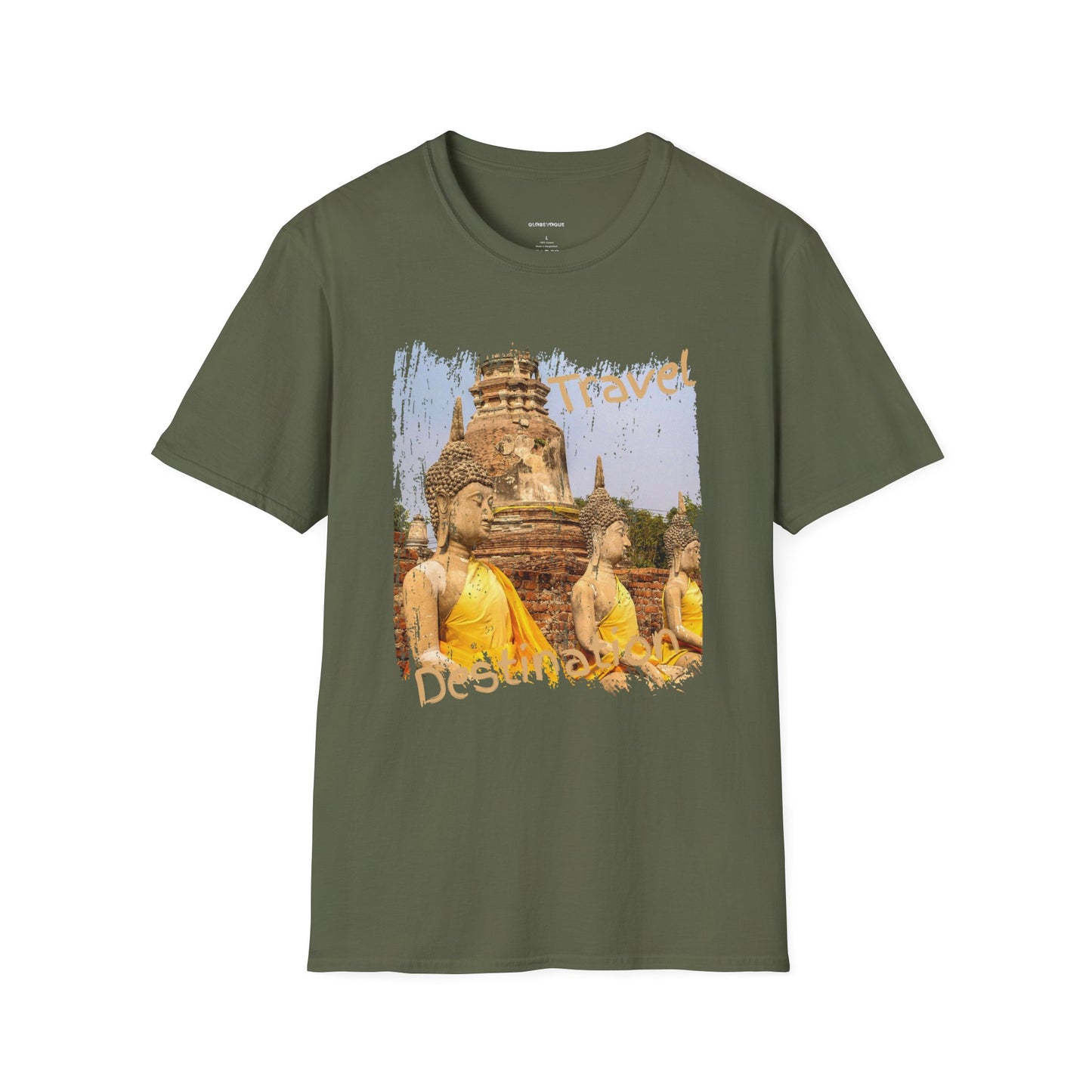 Buddha Temple Travel Graphic Unisex T-Shirt — Vintage-Style Southeast Asia Vacation Tee