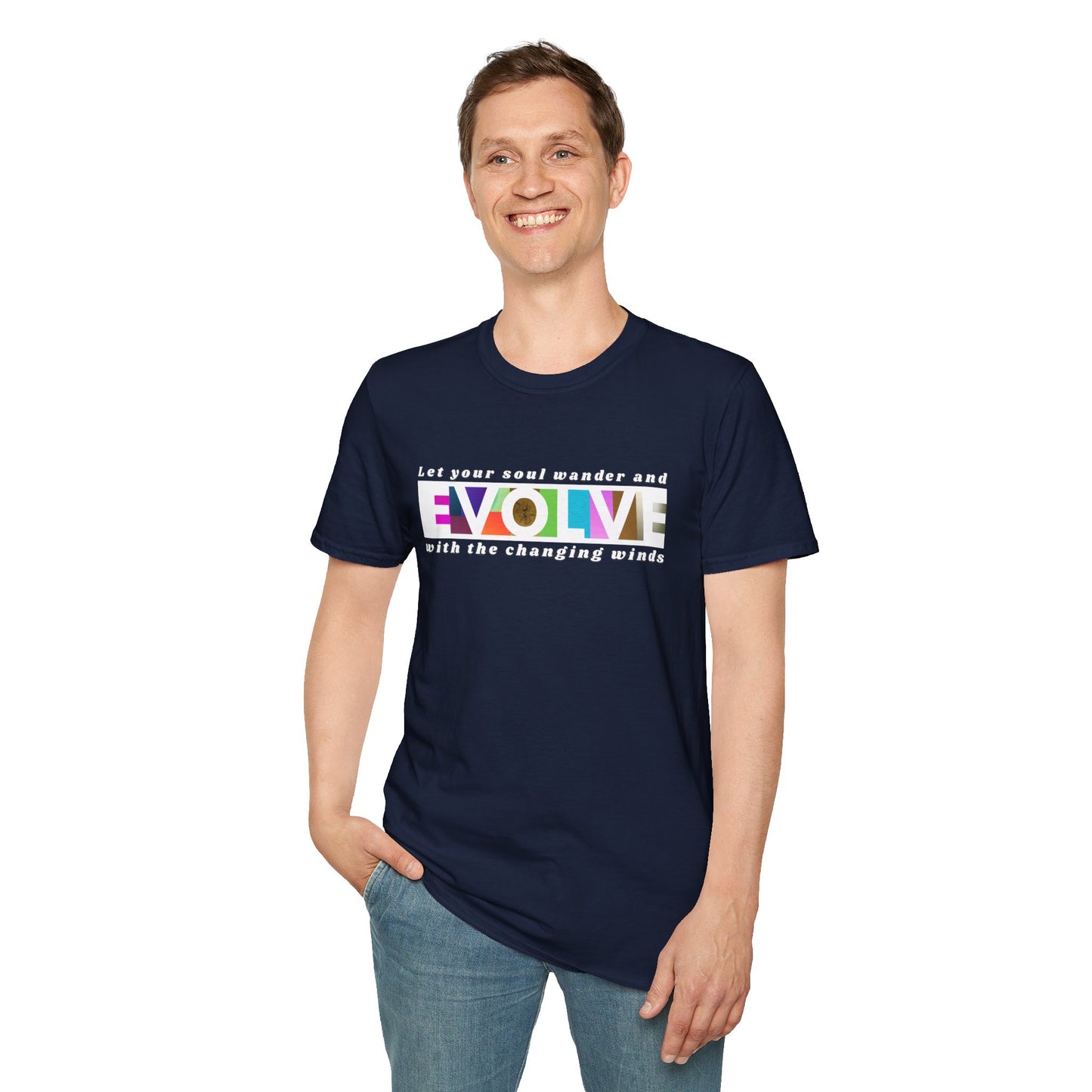 'Evolve' Inspirational Unisex Softstyle T-Shirt