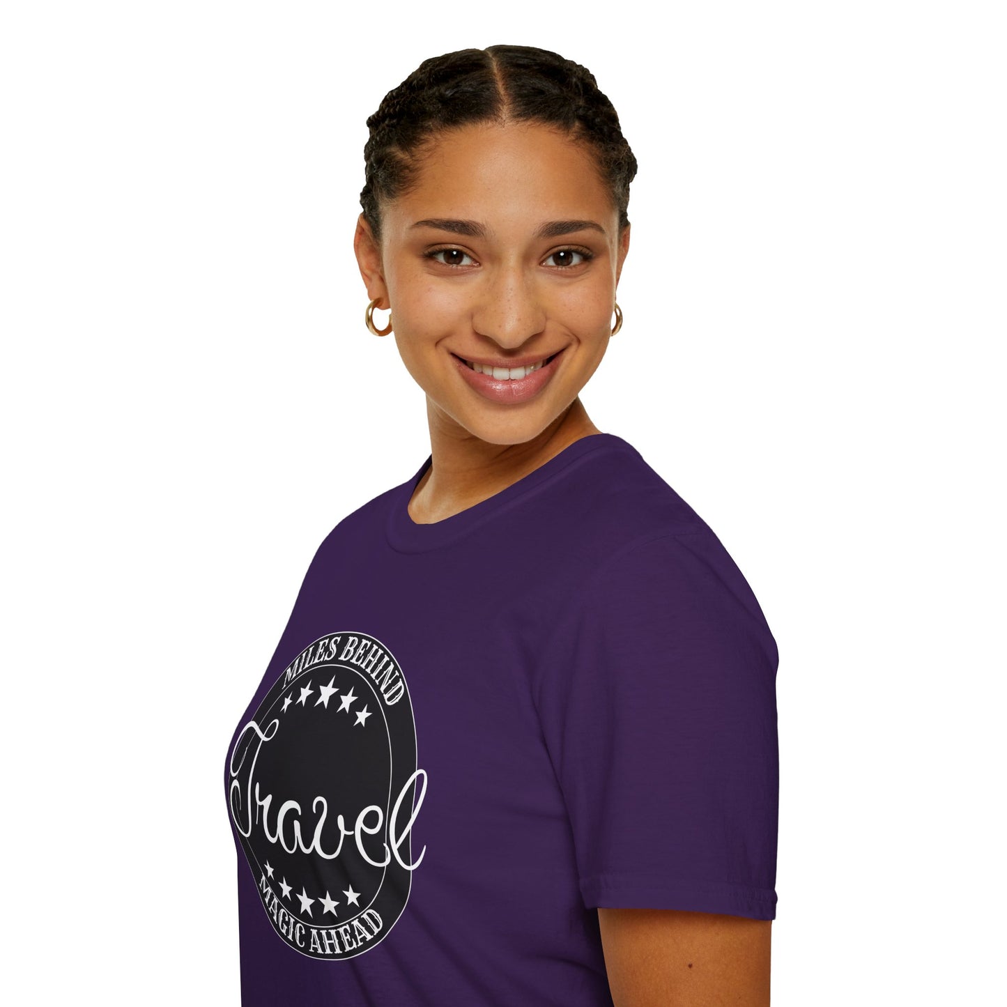 Unisex Travel T-Shirt - 'Miles Behind, Magic Ahead'