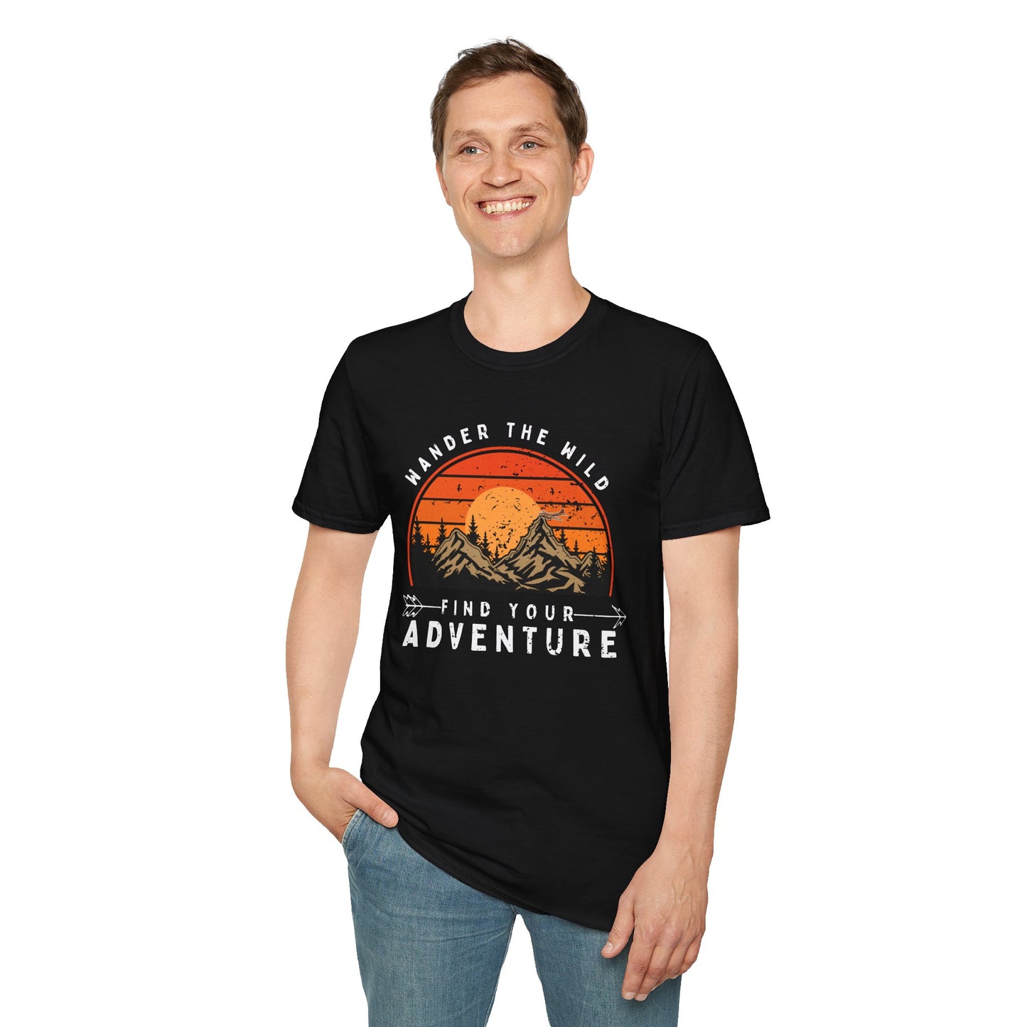 Unisex T-Shirt for Outdoor Enthusiasts: “Wander the Wild, Find Your Adventure”