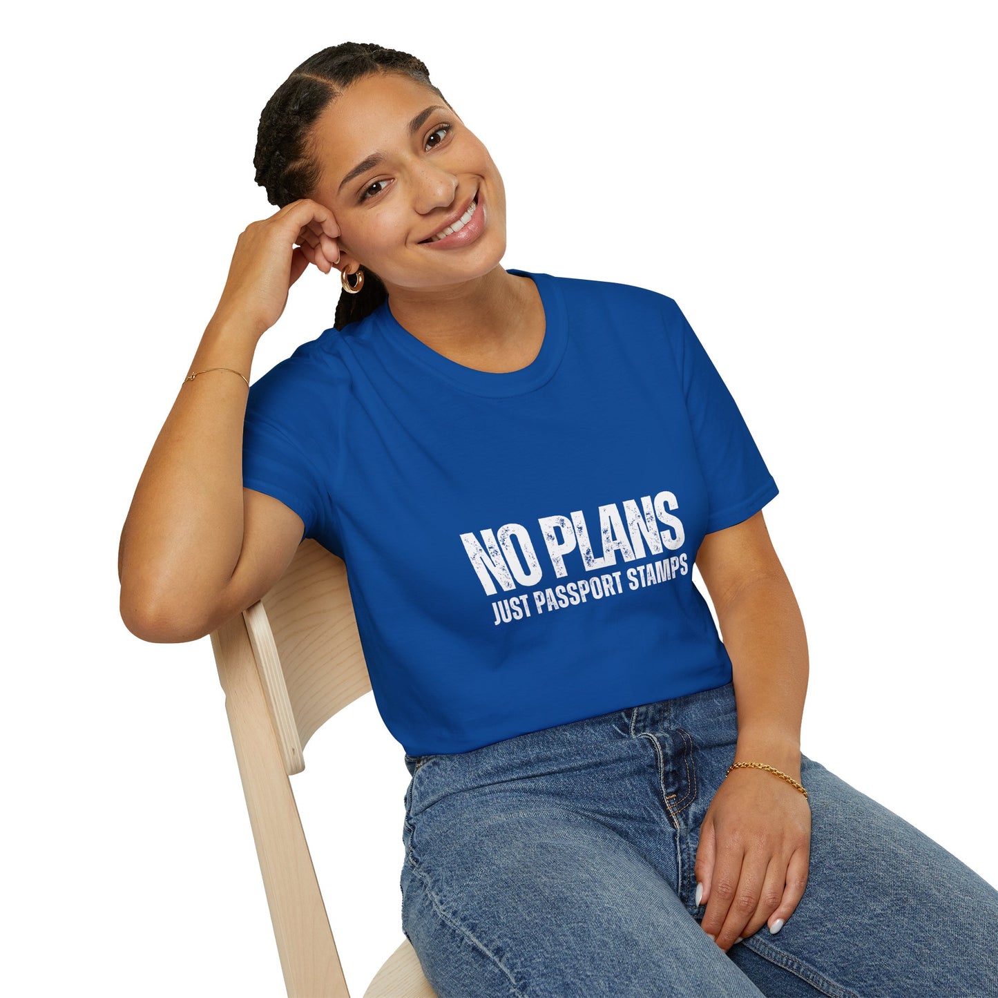 Travel-Inspired Unisex T-Shirt - 'No Plans Just Passport Stamps'