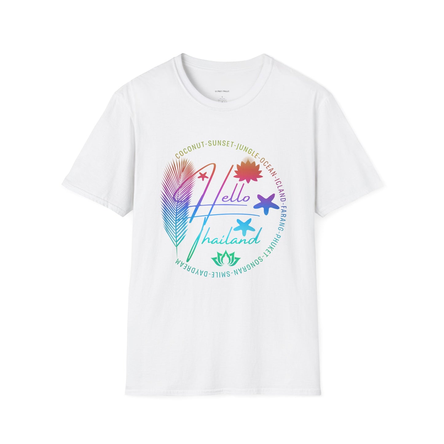 Hello Thailand Women’s Softstyle Tee – Colorful Travel Shirt for Thailand Lovers