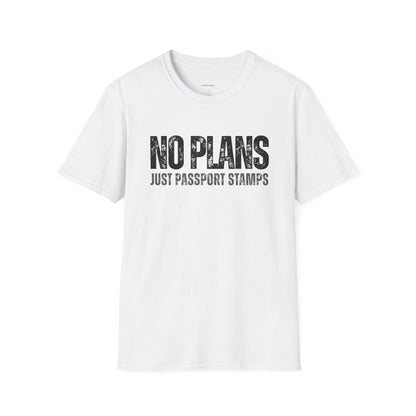 Travel-Inspired Unisex T-Shirt - 'No Plans Just Passport Stamps'