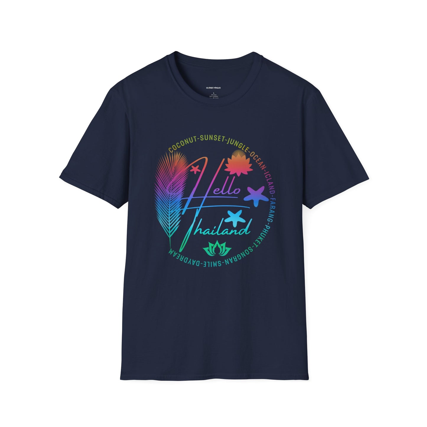 Hello Thailand Women’s Softstyle Tee – Colorful Travel Shirt for Thailand Lovers