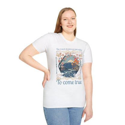 To Come True Scenic Dream T-Shirt — Inspirational Mountain Lake Graphic Tee