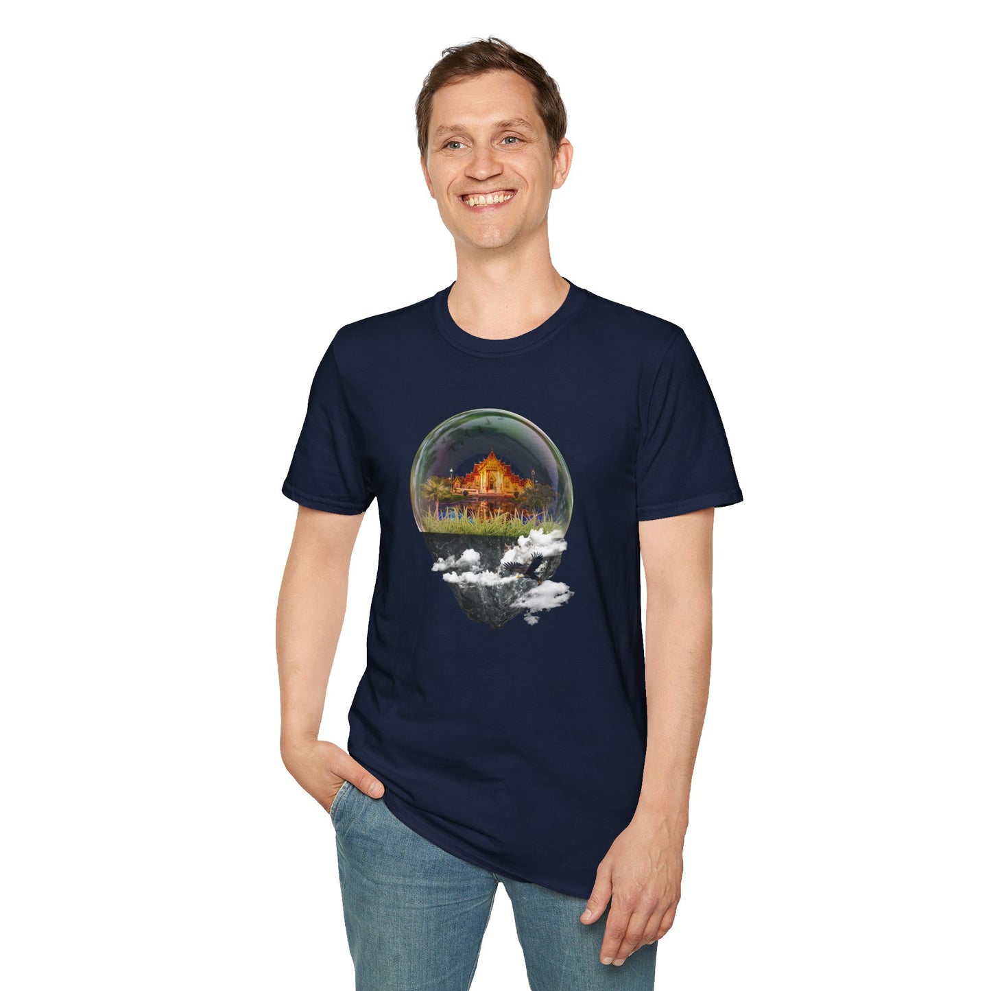 Unisex T-Shirt – ‘Castle Trapped in a Glass Case’ Art Design