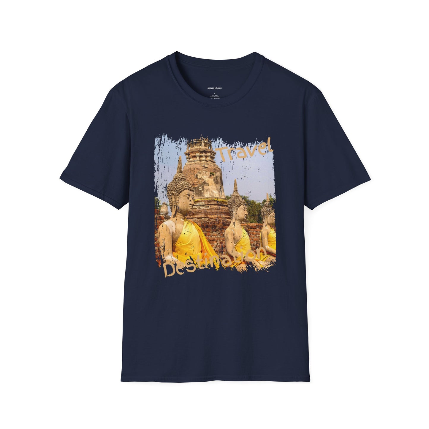 Buddha Temple Travel Graphic Unisex T-Shirt — Vintage-Style Southeast Asia Vacation Tee