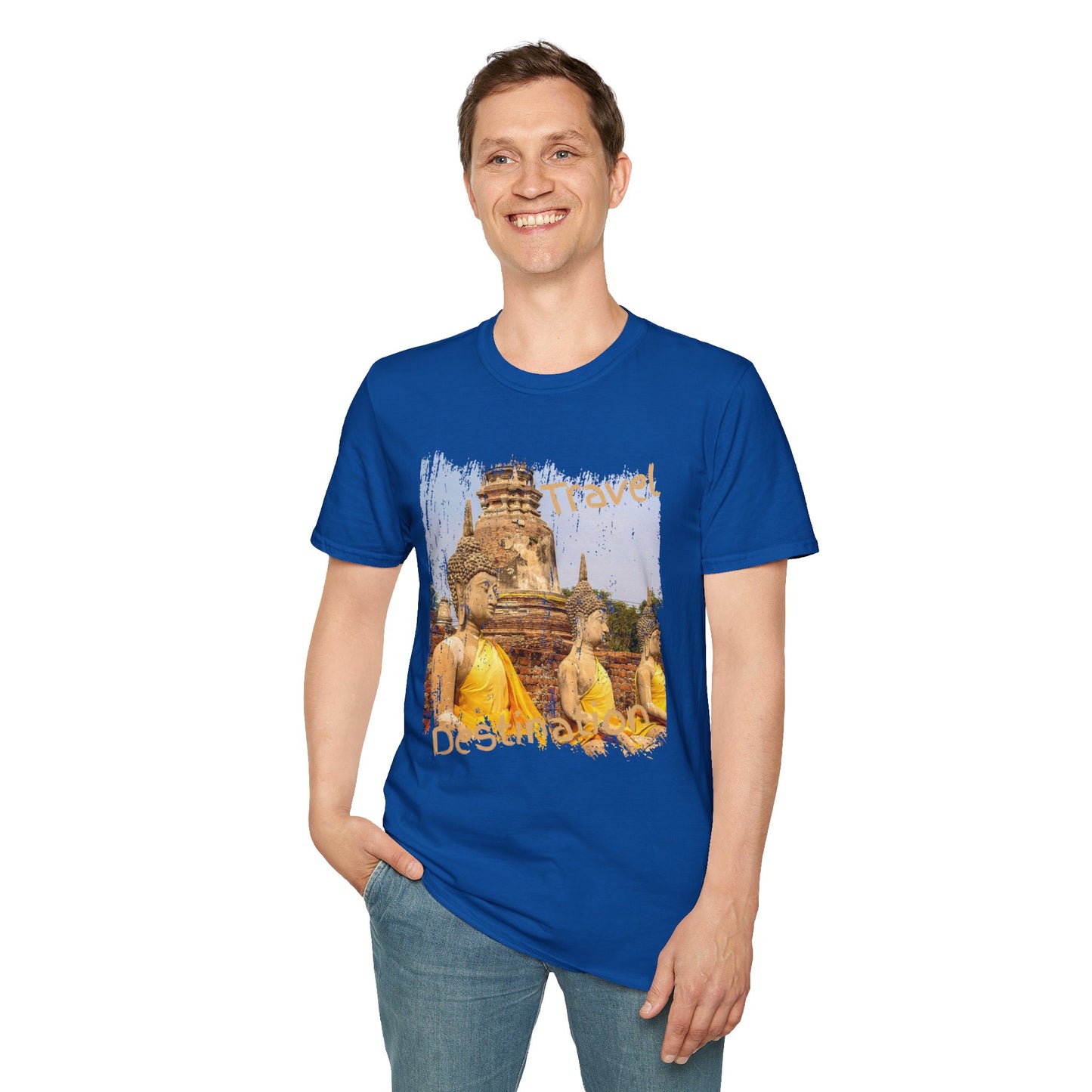 Buddha Temple Travel Graphic Unisex T-Shirt — Vintage-Style Southeast Asia Vacation Tee