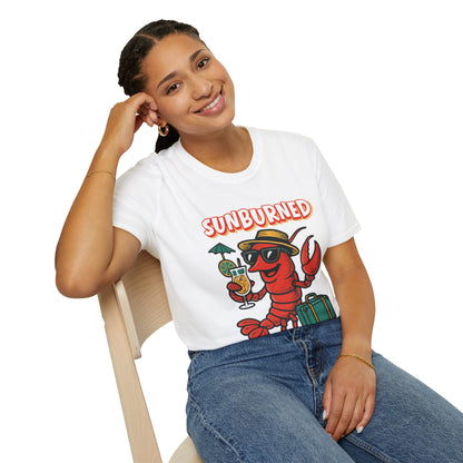 “Sunburned but Still Stunning” Funny Unisex Lobster T-Shirt.