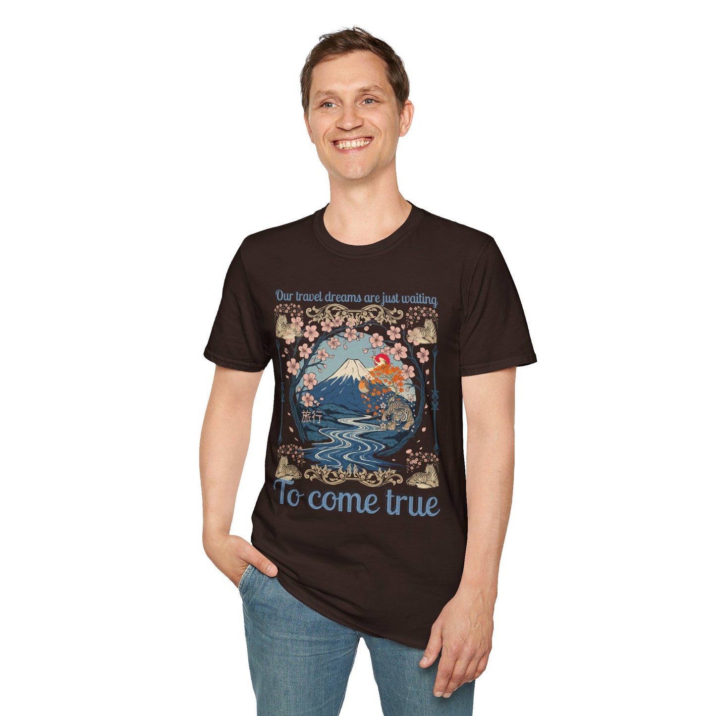 To Come True Scenic Dream T-Shirt — Inspirational Mountain Lake Graphic Tee