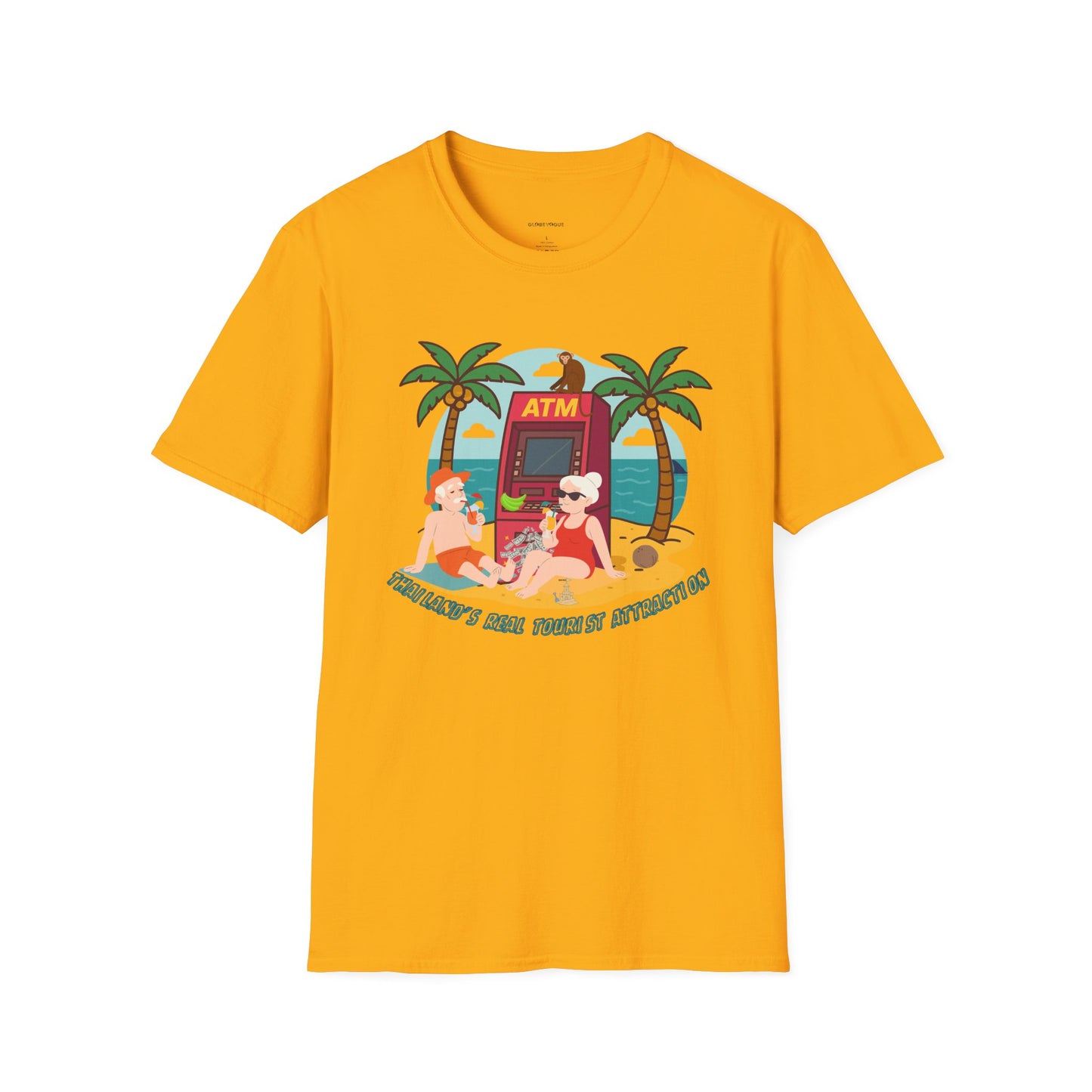 Funny Unisex Softstyle T-Shirt – “Thailand’s Real Tourist Attraction” – Perfect for Thailand lovers.