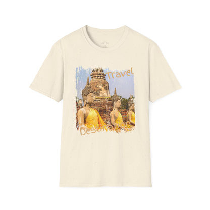 Buddha Temple Travel Graphic Unisex T-Shirt — Vintage-Style Southeast Asia Vacation Tee
