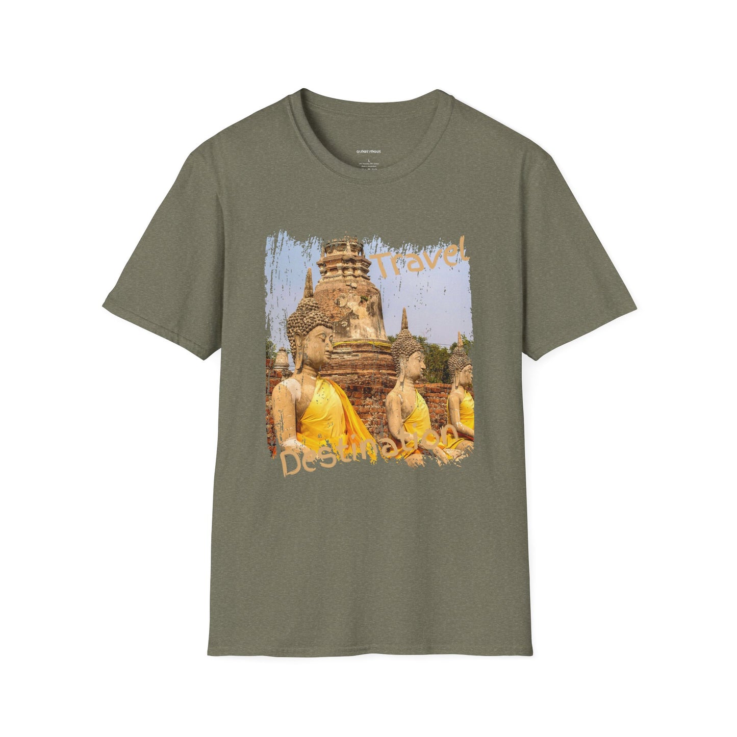 Buddha Temple Travel Graphic Unisex T-Shirt — Vintage-Style Southeast Asia Vacation Tee