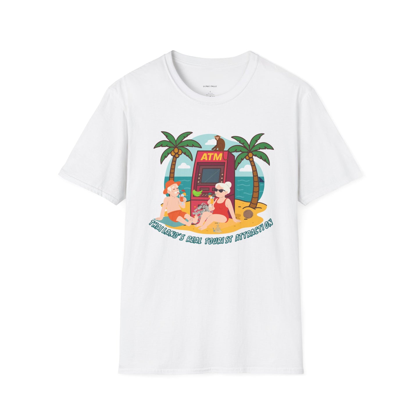 Funny Unisex Softstyle T-Shirt – “Thailand’s Real Tourist Attraction” – Perfect for Thailand lovers.
