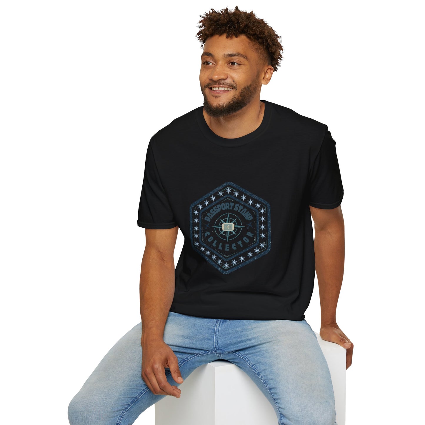 Passport Stamp Collector Unisex Softstyle T-Shirt Travel Beyond Limits