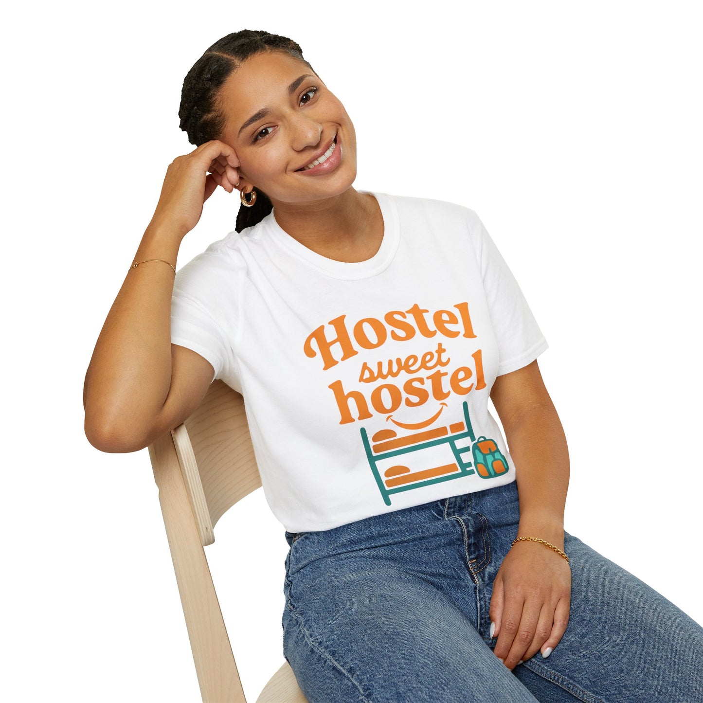 Hostel Sweet Hostel Unisex T-Shirt — Backpacking & Travel Bunk Tee