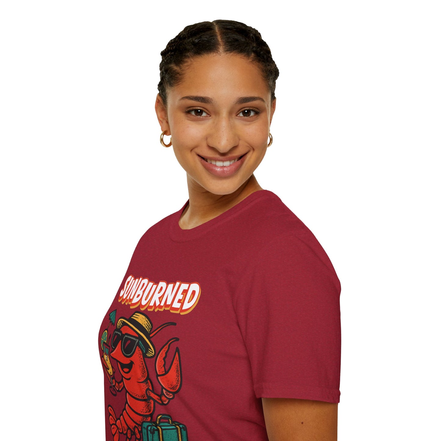“Sunburned but Still Stunning” Funny Unisex Lobster T-Shirt.