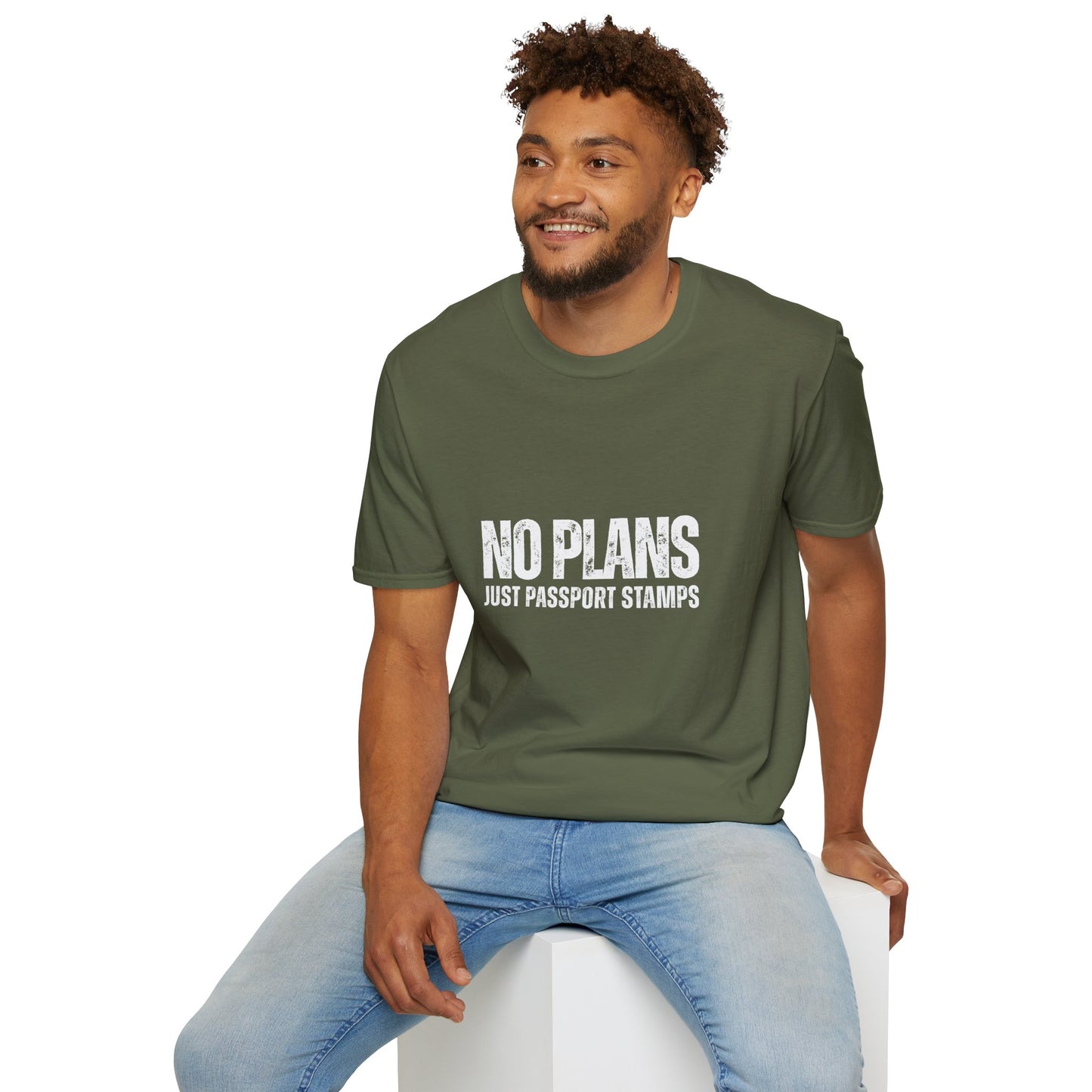Travel-Inspired Unisex T-Shirt - 'No Plans Just Passport Stamps'