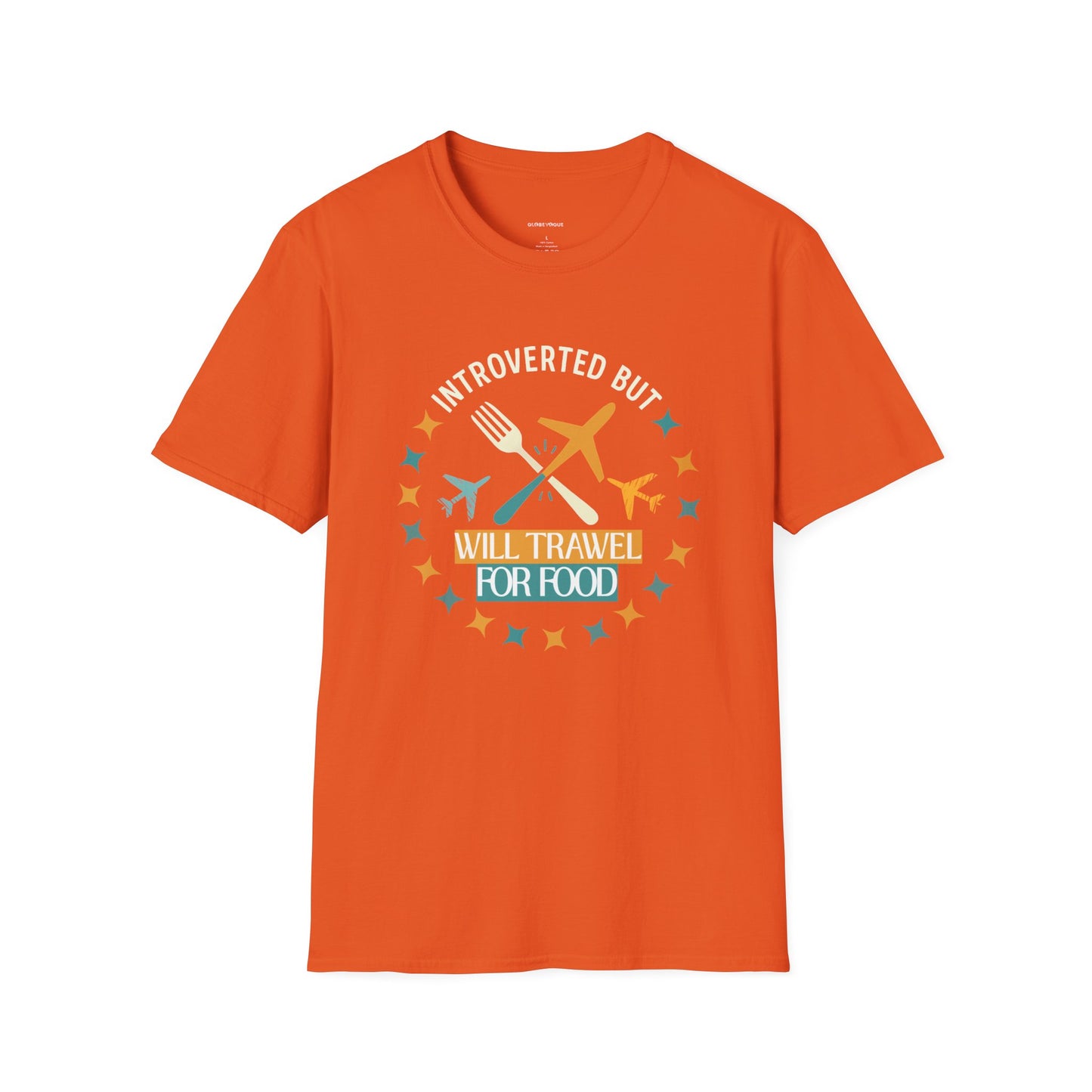 Introverted But Will Travel For Food T-Shirt — Travel & Foodie Tee