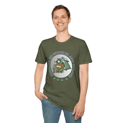 Camping Ramen Unisex T-Shirt — “Running on Noodles and Dreams” Outdoor Camping Shirt.