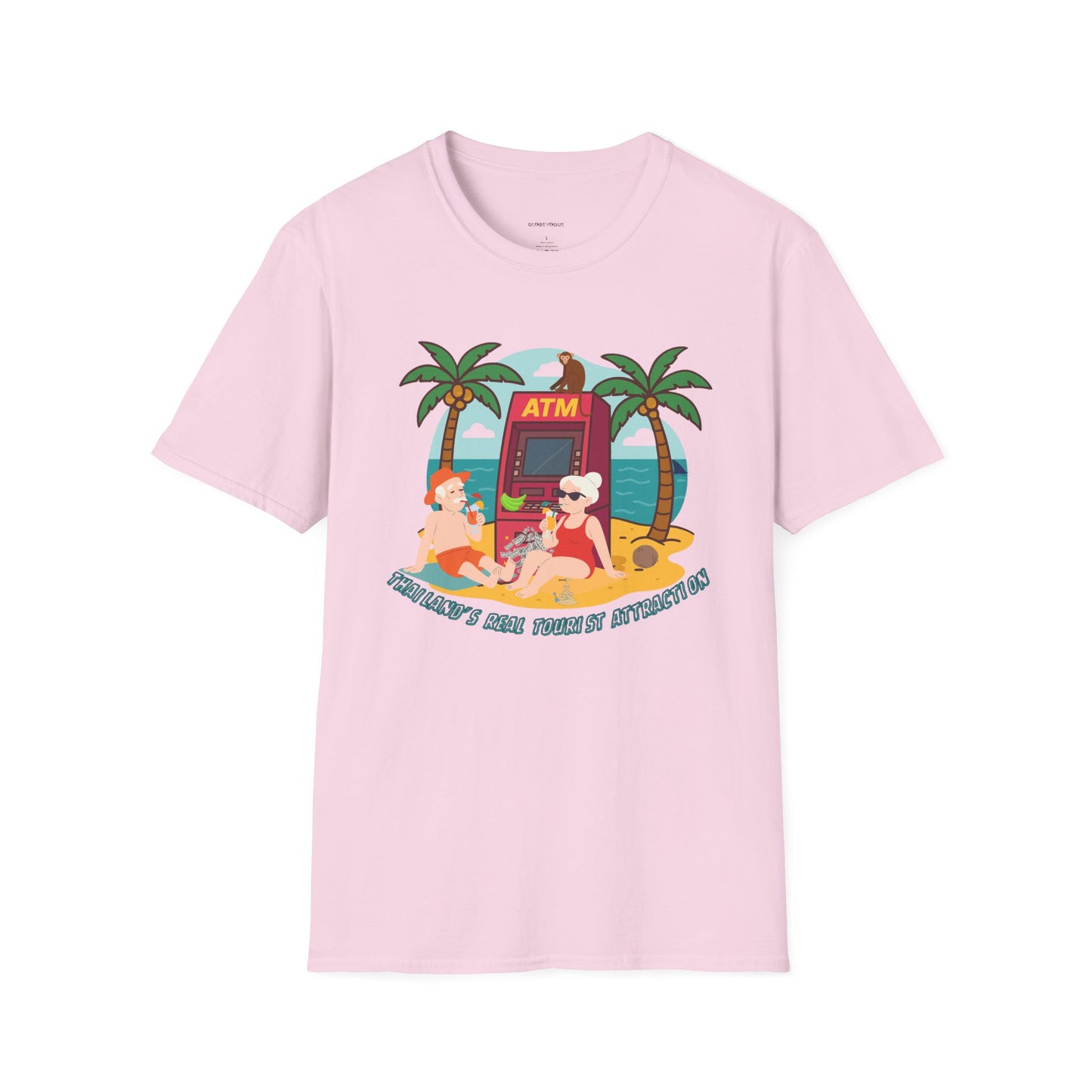 Funny Unisex Softstyle T-Shirt – “Thailand’s Real Tourist Attraction” – Perfect for Thailand lovers.