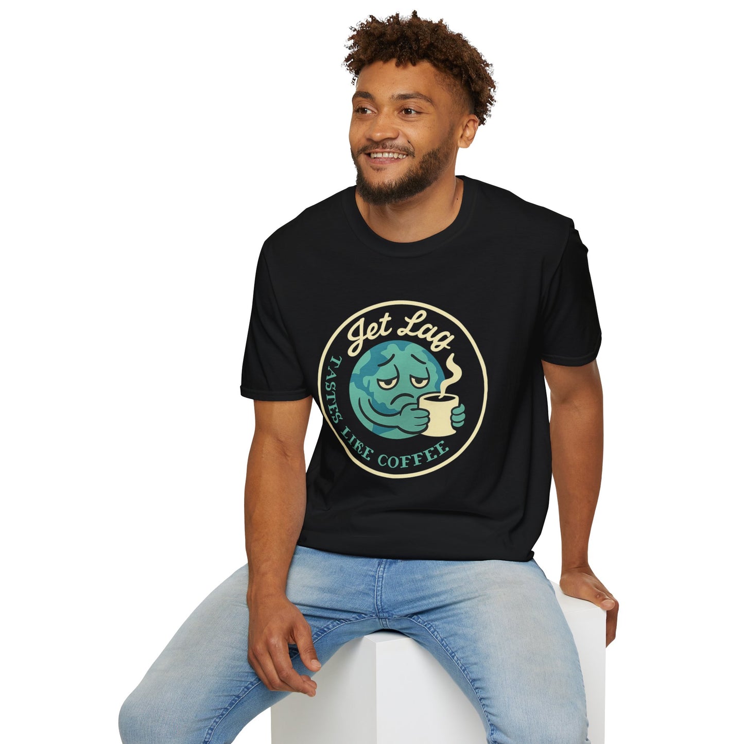 “Tastes Like Coffee” Unisex Planet Graphic Tee.