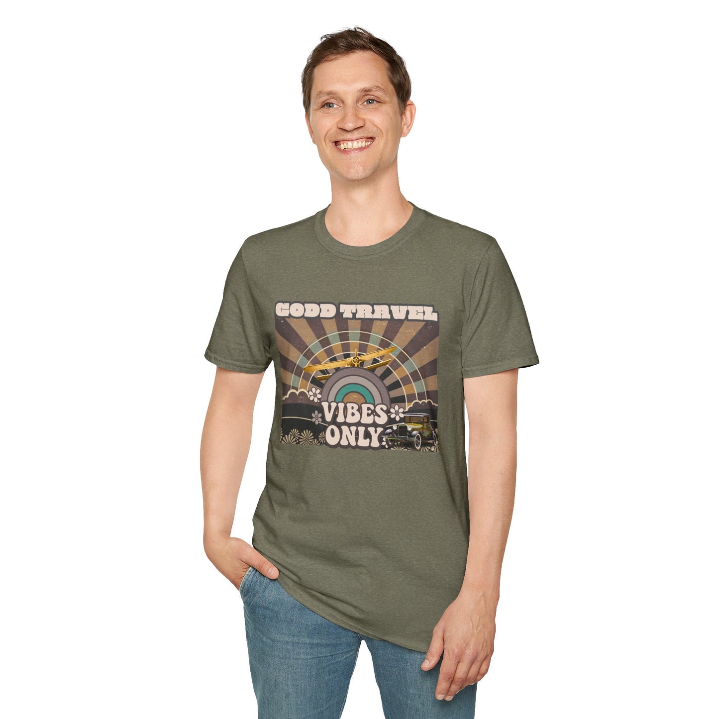 Good Travel Vibes Only – Retro Style T-Shirt.