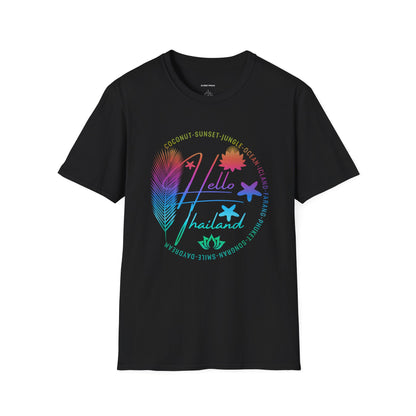 Hello Thailand Women’s Softstyle Tee – Colorful Travel Shirt for Thailand Lovers