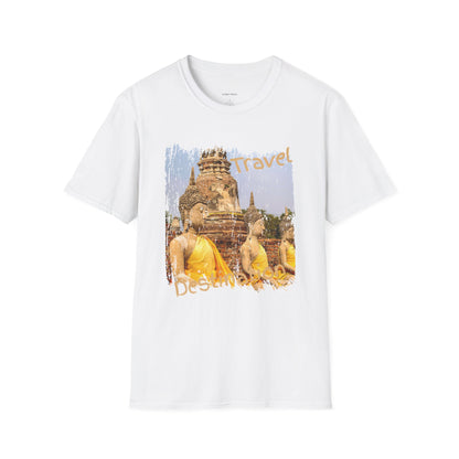 Buddha Temple Travel Graphic Unisex T-Shirt — Vintage-Style Southeast Asia Vacation Tee