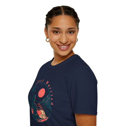 “Just Married”  women’s T-Shirt – A Perfect Blend of Humor and Sarcasm
