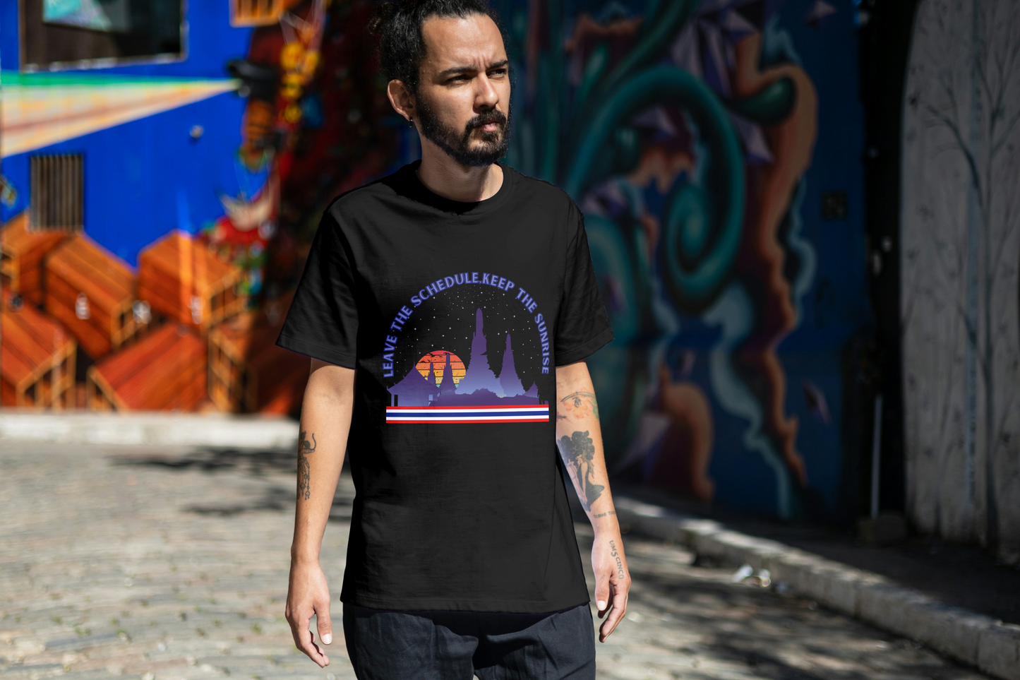 "Leave the Schedule, Keep the Sunrise" T-Shirt -For Thailand Lovers