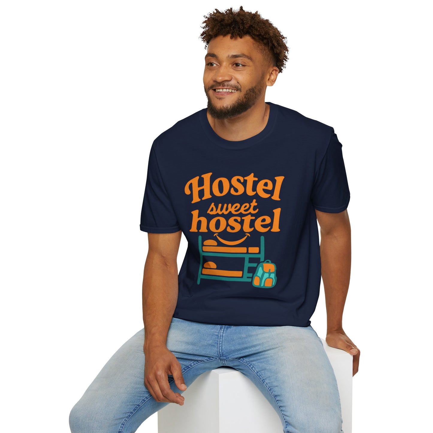 Hostel Sweet Hostel Unisex T-Shirt — Backpacking & Travel Bunk Tee