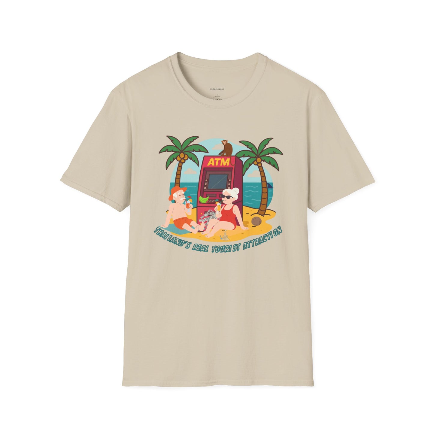 Funny Unisex Softstyle T-Shirt – “Thailand’s Real Tourist Attraction” – Perfect for Thailand lovers.