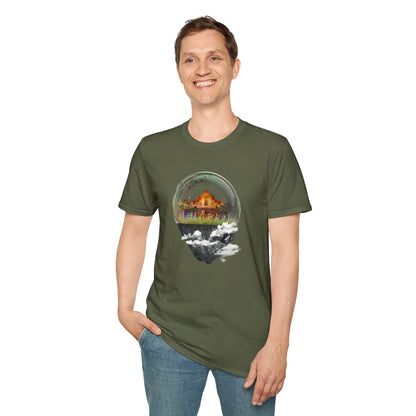 Unisex T-Shirt – ‘Castle Trapped in a Glass Case’ Art Design