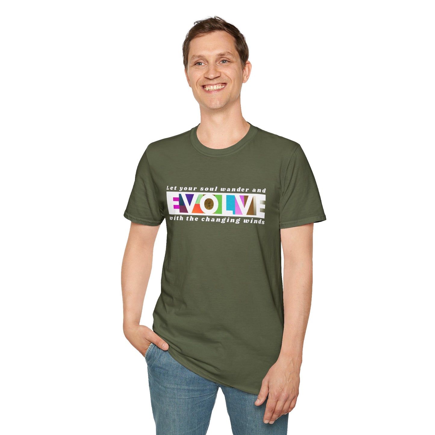 'Evolve' Inspirational Unisex Softstyle T-Shirt