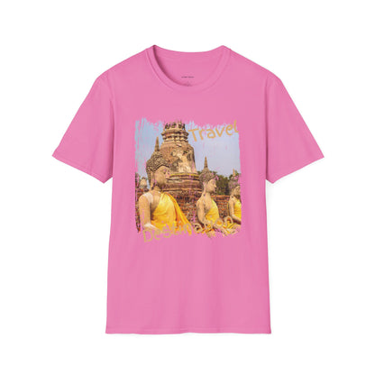 Buddha Temple Travel Graphic Unisex T-Shirt — Vintage-Style Southeast Asia Vacation Tee