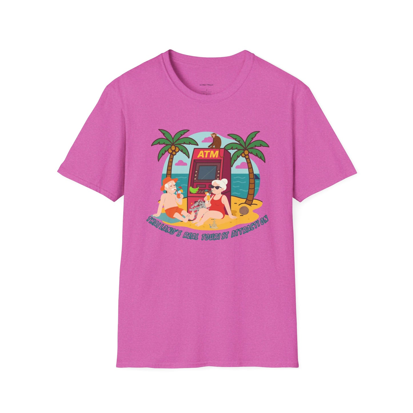 Funny Unisex Softstyle T-Shirt – “Thailand’s Real Tourist Attraction” – Perfect for Thailand lovers.