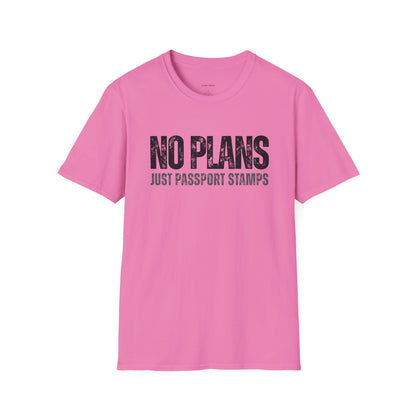 Travel-Inspired Unisex T-Shirt - 'No Plans Just Passport Stamps'