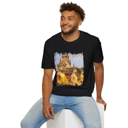 Buddha Temple Travel Graphic Unisex T-Shirt — Vintage-Style Southeast Asia Vacation Tee
