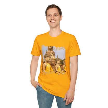 Buddha Temple Travel Graphic Unisex T-Shirt — Vintage-Style Southeast Asia Vacation Tee