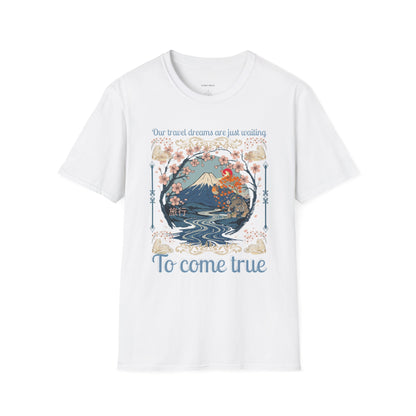 To Come True Scenic Dream T-Shirt — Inspirational Mountain Lake Graphic Tee