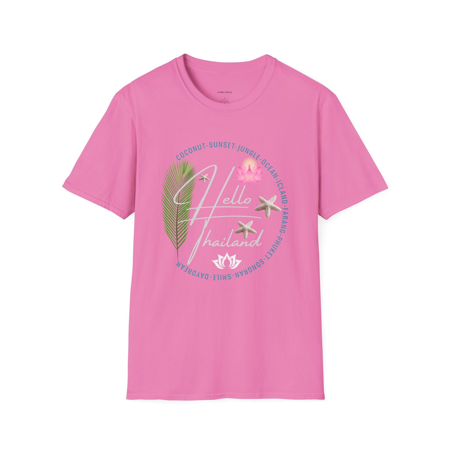 Hello Thailand Women’s Softstyle Tee – Colorful Travel Shirt for Thailand Lovers