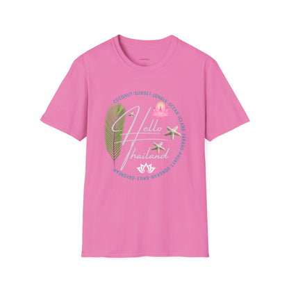 Hello Thailand Women’s Softstyle Tee – Colorful Travel Shirt for Thailand Lovers