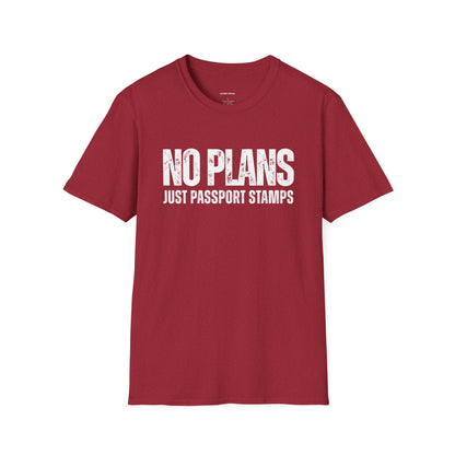 Travel-Inspired Unisex T-Shirt - 'No Plans Just Passport Stamps'