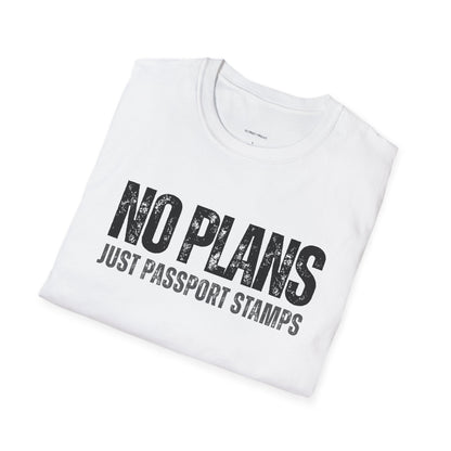 Travel-Inspired Unisex T-Shirt - 'No Plans Just Passport Stamps'